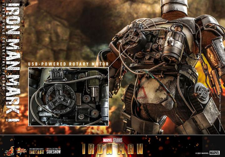 Actual product image Hot Toys Iron Man figurine Movie Masterpiece 1/6 Iron Man Mark I 30 cm