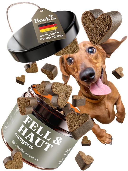 Produktbild Flockis Hundesnacks Kautabletten Fell & Haut (90 Stk) (90 Stk., 270 g)