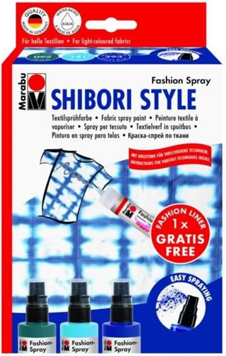 Produktbild Marabu Shibori (Grün, Hellblau, Dunkelblau, 100 ml)