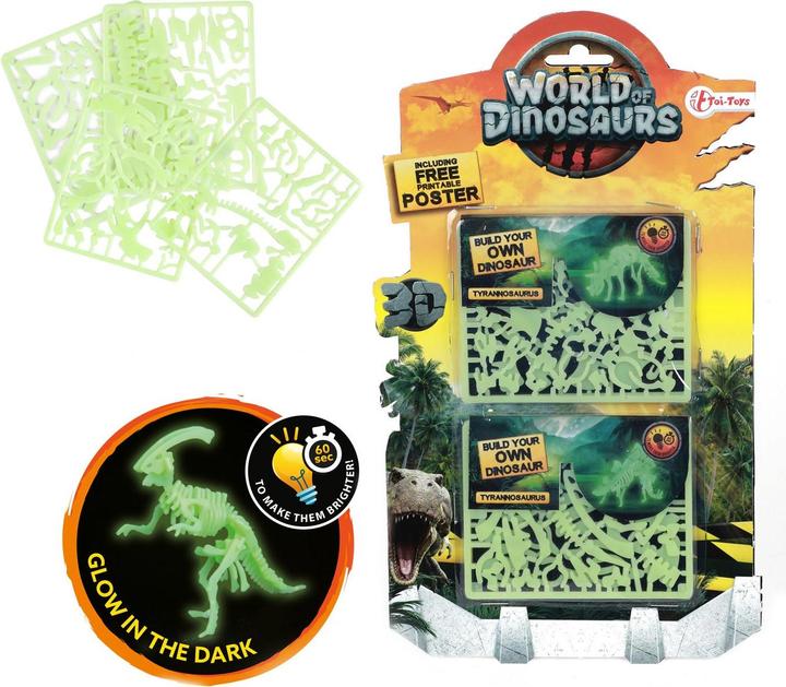 Actual product image Toi-Toys World of Dinosaurs 3D Puzzle Dino Glow in the Dark (1 pieces)