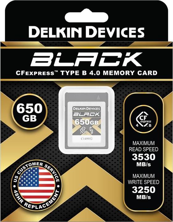 Image du produit False BLACK Cfexpress Type B 4.0 650GB R:1800MB/s W:1560MB/s (650 Go, CFexpress type B)