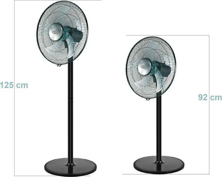 Immagine prodotto Be Cool Ventilatore da piedistallo 50W (Ø x H) 400mm x 1250mm Nero (60 dB)