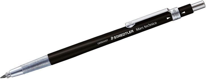 Image du produit Staedtler Stylo à mines tombantes Mars technico 780 C noir pour mines 2 mm avec clip et poussoir (2 mm, HB, 1 x)