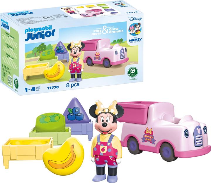 Image du produit Playmobil 71770 JUNIOR & Disney : Le transporteur de fruits de Minnie Mouse avec le plaisir de trier (71770)