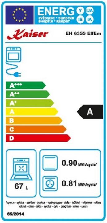 Energie-Label Kaiser EH 6355 ElfEm+KCT 6195 IElfEm