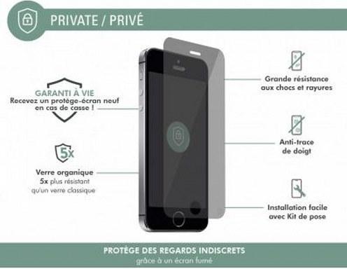 Immagine prodotto Bigben Connected Protezione dello schermo in vetro privacy (1 Pezzo/i, Apple iPhone SE)