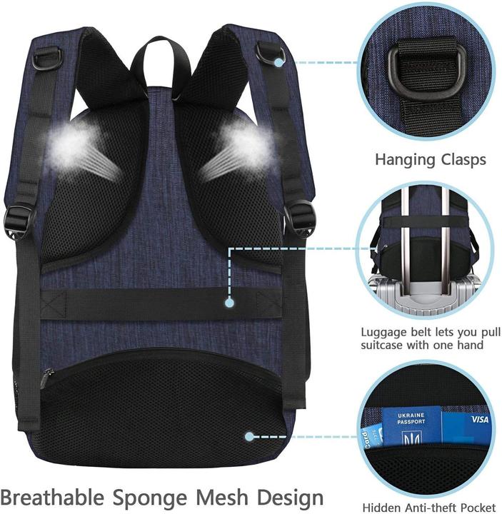 Produktbild Only-Bags.Store Laptop-Rucksack 15,6 Zoll Schulrucksack Teenager wasserdichte Schultasche Anti-Diebstahl mit (32 l)