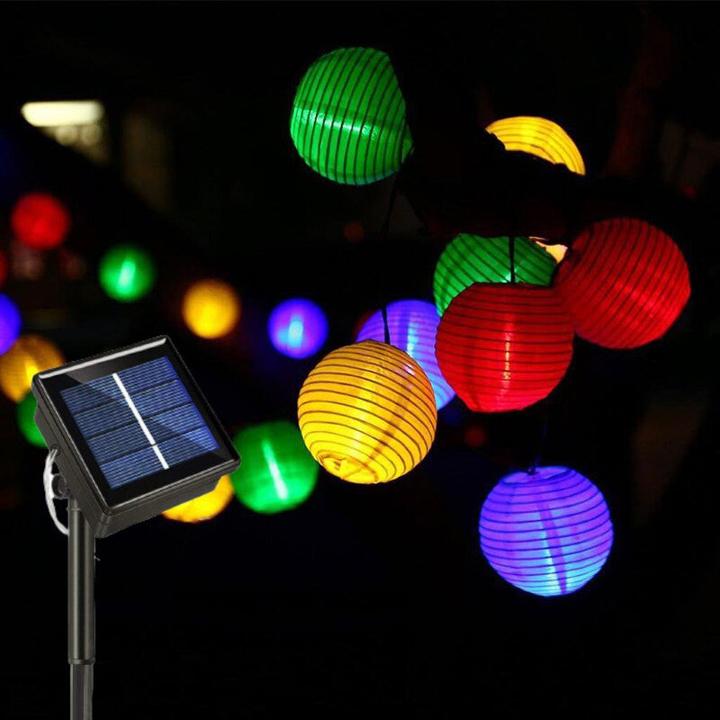 Immagine prodotto Hermex Catena luminosa LED da 6,5 m Catena luminosa solare Ghirlanda di luci a sfera multicolore (6.50 m)