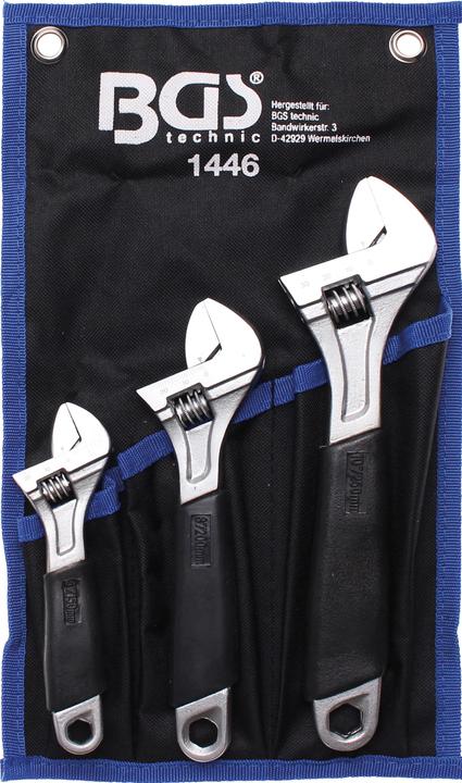 Image du produit BGS Jeu de clés à molette (250 mm, 150 mm, 200 mm)