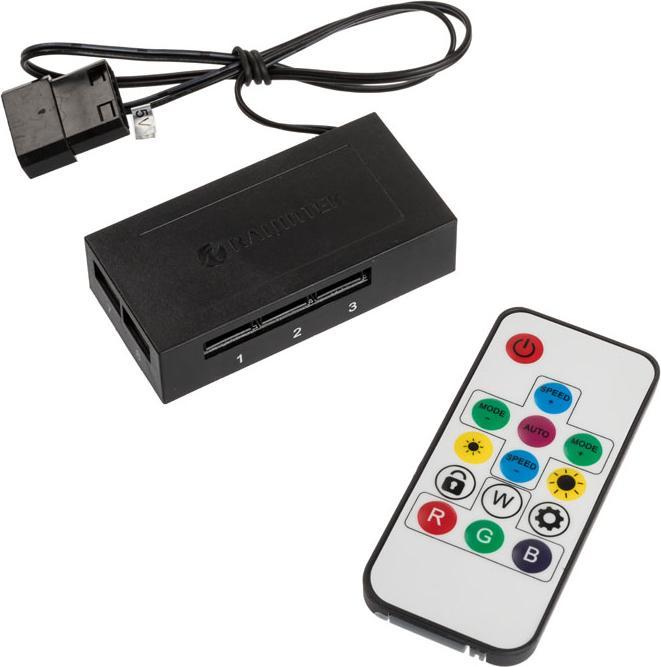 Actual product image Raijintek Iris 12 Rainbow A-RGB LED fan, set of 3 incl. controller (120 mm, 3 x)