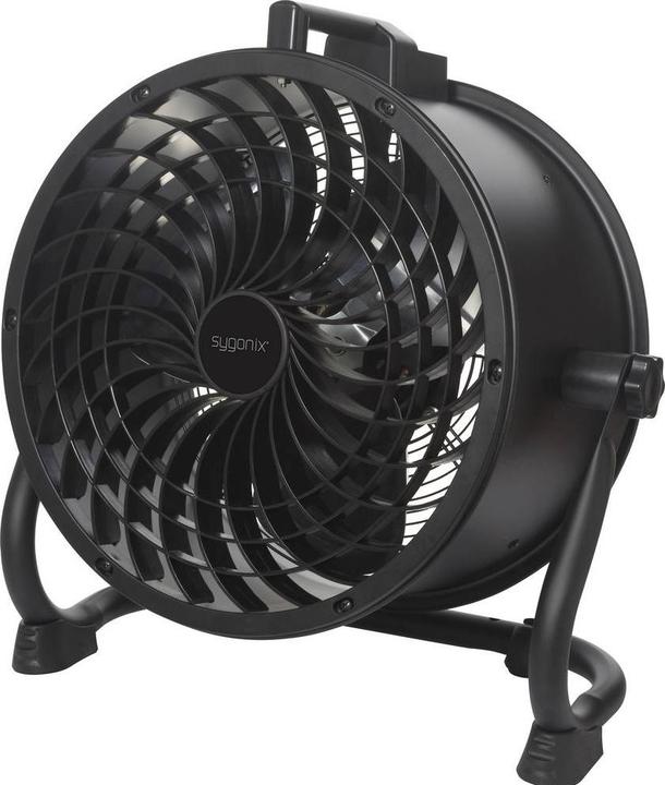 Sygonix Bodenventilator 120 W Schwarz Schwenkbar (61.70 dB)
