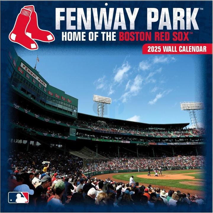 Actual product image MLB - Boston Red Sox. Fenway Park - 30.5 x 30.5 cm stadium wall calendar 2025 (30.5 x 30.5 cm, French, Italian, Spanish, German, English)