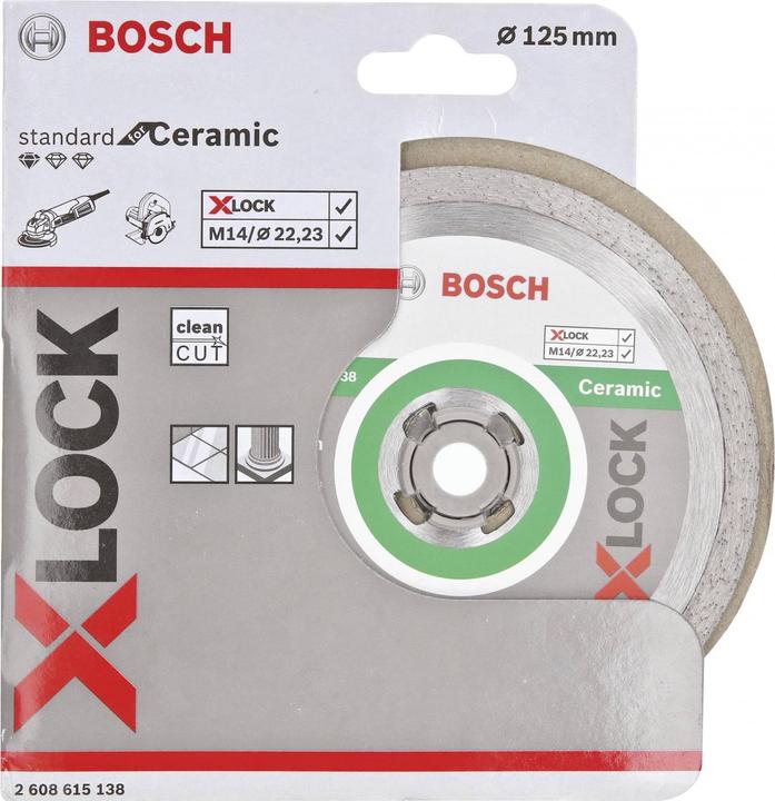 Produktbild Bosch Professional Zubehör X-LOCK Diamanttrennscheibe Standard for Ceramic 125 x 22,23 x 1,6 x 7