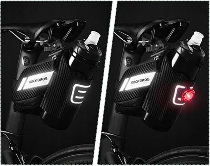 Produktbild Rockbros C32BK saddle bag 1.5 l with water bottle pocket - black (1.50 l, Rahmentasche)