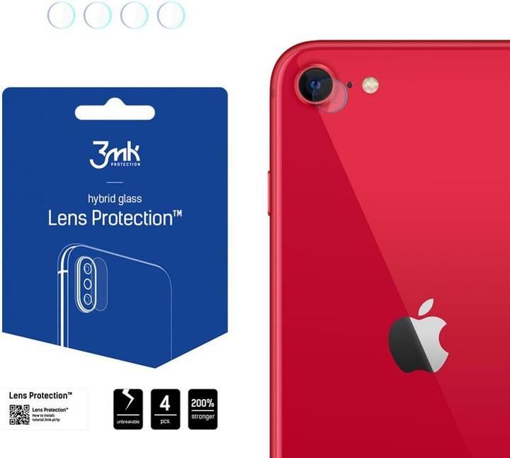 Produktbild 3MK hybrid glass Lens Protection for iPhone SE 2020 (1 Stück, Apple iPhone SE (2nd Gen), Apple iPhone SE (3rd Gen))