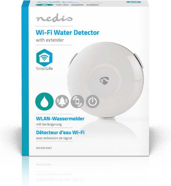 Actual product image Nedis WIFIDW10WT Water Detector Sensor & Alarm System Wired & Wireless