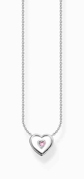 Produktbild Thomas Sabo Kette Herz mit pinkem Stein silber (925er Silber, Emaille, 40 - 45 cm)