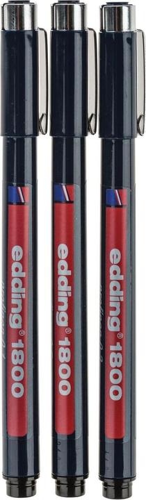 Produktbild Edding Profipen 1800 (Black, 3 x)
