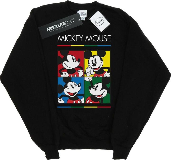 Actual product image Disney Womens/Ladies Mickey Mouse Square Colour Sweatshirt (XXL)