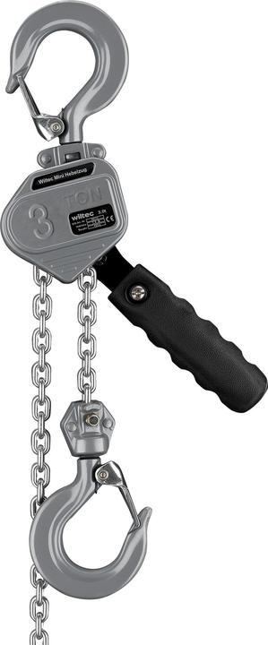 Actual product image Wiltec Lever Chain Hoist 3 Tonnes Lifting Height 1.5 m Manual Blocks Equipment