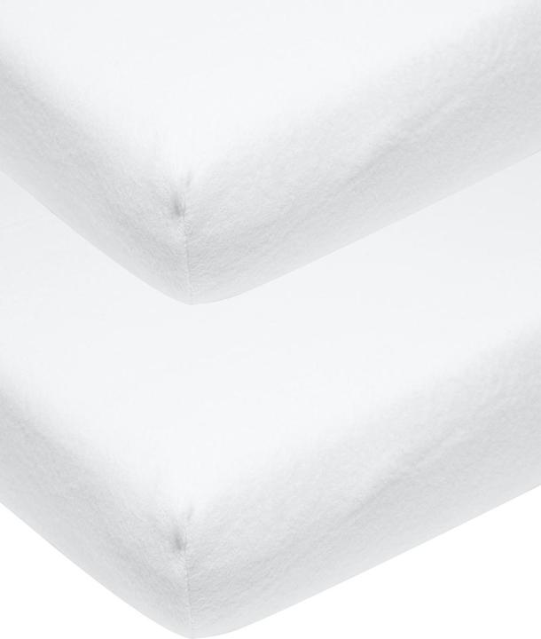 Image du produit Meyco molton stretch drap-housse 2-pack 70x140/150 blanc