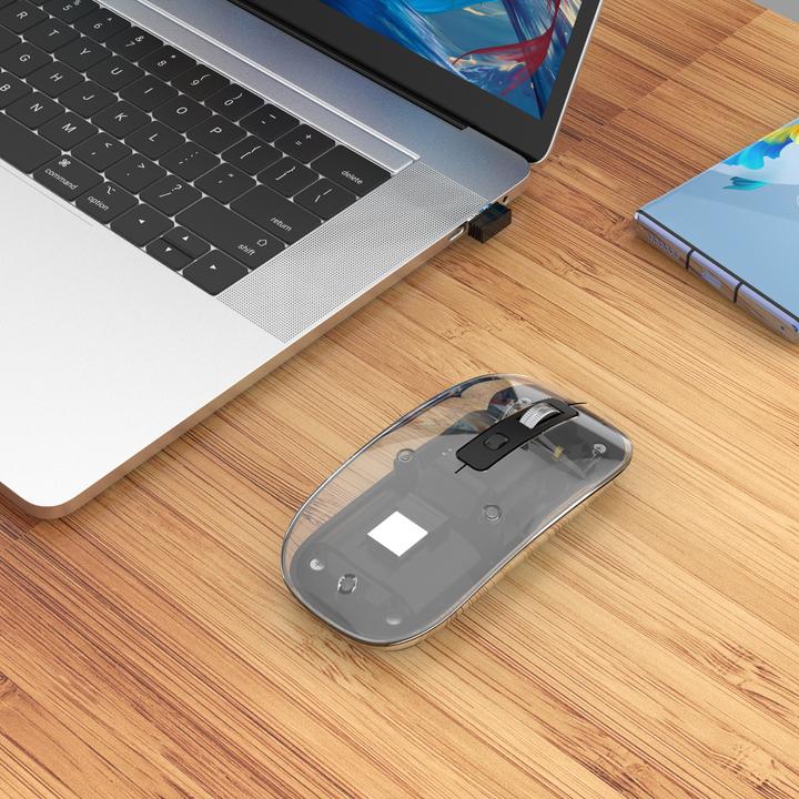 Actual product image Manhattan MH Transparent 4D mouse, Black (Wireless)