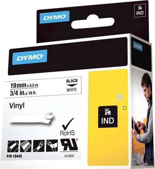 Actual product image Dymo Rhino vinyl tape, black (8.50 cm, White)