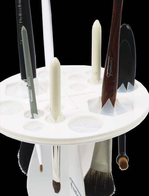 Image du produit Support à pinceaux rond blanc pour 14 pinceaux