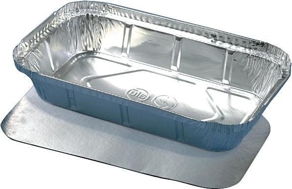 Produktbild Papstar Aluminium-Schale, eckig mit Deckel (10 x)