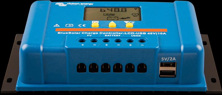 Actual product image Victron Energy Blue-Solar PWM LCD&USB Charge Controller PWM 12 V, 24 V, 48V 10A