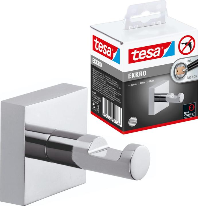 Produktbild tesa EKKRO Handtuchhaken inkl. Klebelösung ohne Bohren