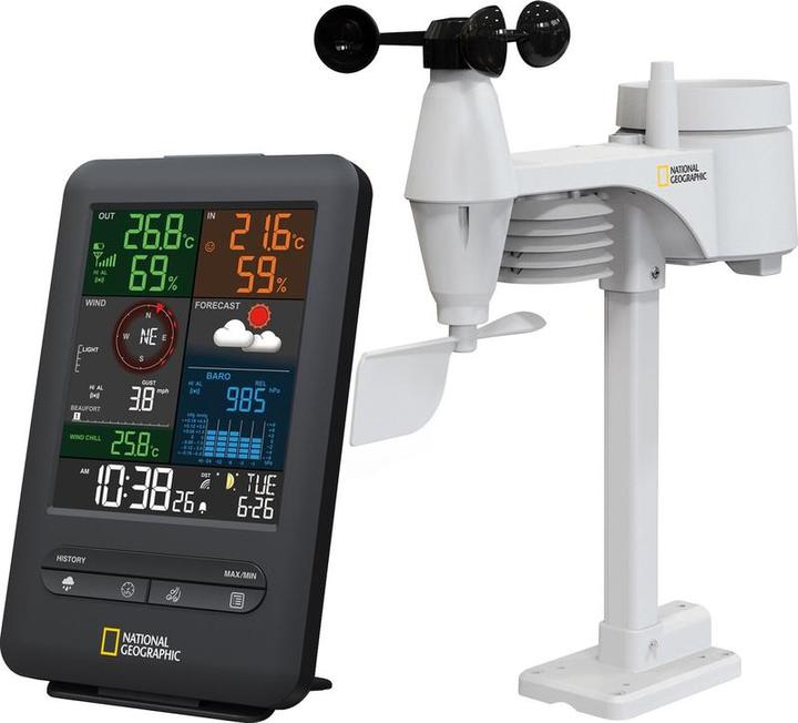 Produktbild National Geographic Color-Display Center 5in1 9080500 Funk-Wetterstation Vorhers