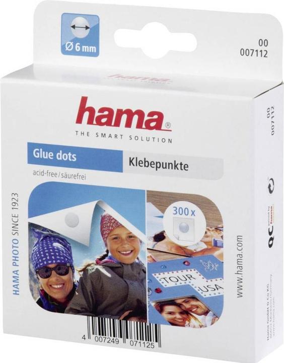 Actual product image Hama 00007112. Product Color: Transparent, Shape: Circle. Diameter: 6 mm. Stickers per set: 300 pcs(e