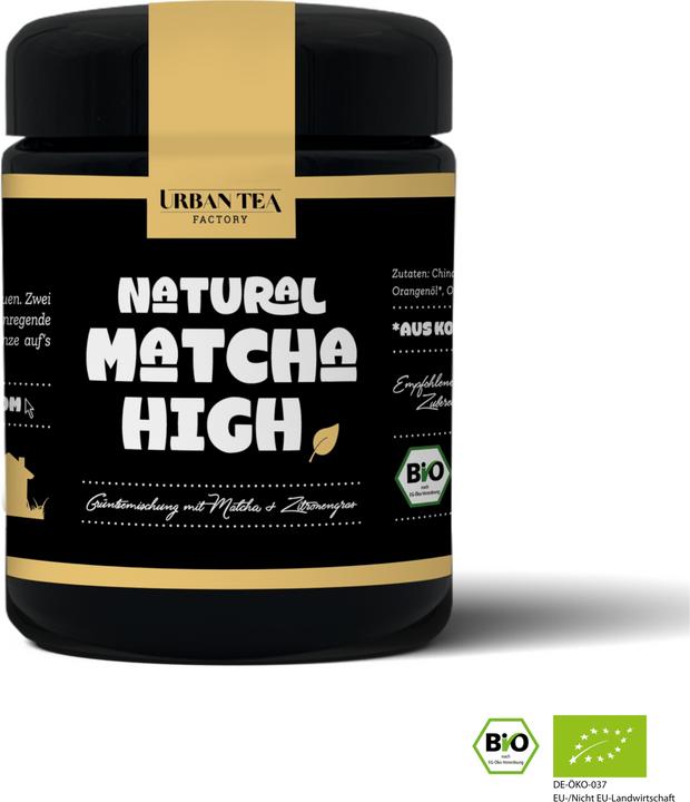 Image du produit Urban Tea Factory Natural Matcha High - Mélange de thé vert au Matcha & à la citronnelle - Verre bio