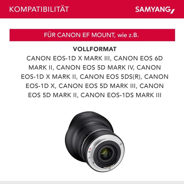 Produktbild Samyang XP 10mm f/3.5 Canon EF (Canon EF, Vollformat, APS-C / DX)