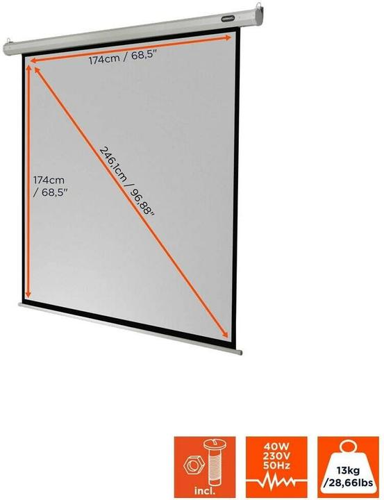 Actual product image Celexon Motor Economy, Canvas, 1:1 (100.24", 1:1)