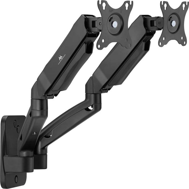 Produktbild Maclean Wandhalterung für zwei Monitore 17-32" 9kg max mechanische Feder MC-988