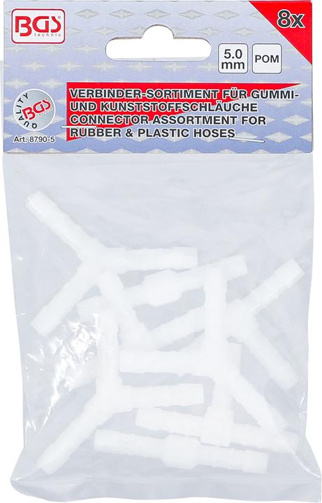 Produktbild BGS Schlauchverbinder-Sortimente kraftstoffbeständig 5 mm 8 tlg. (5 mm)
