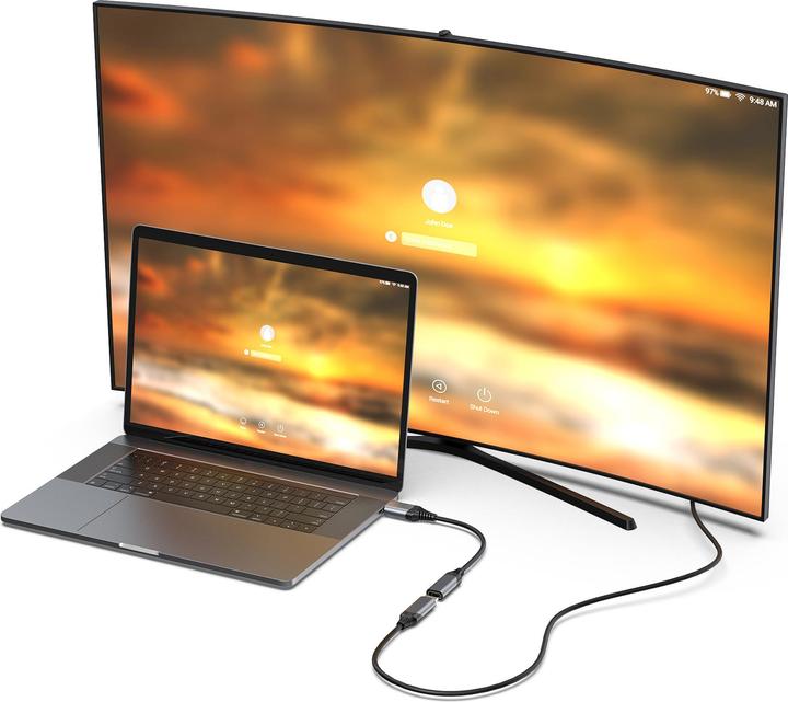 Image du produit equip Adaptateur Displayport->HDMI 1.4 St/Bu 8K/60Hz gris (HDMI, 1 cm)
