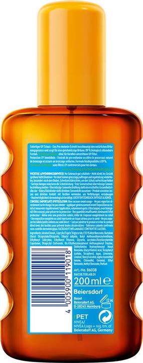 Actual product image NIVEA Sun Protect & Bronze Sun Oil (Suntan oil, SPF 30, 200 ml, 220 g)