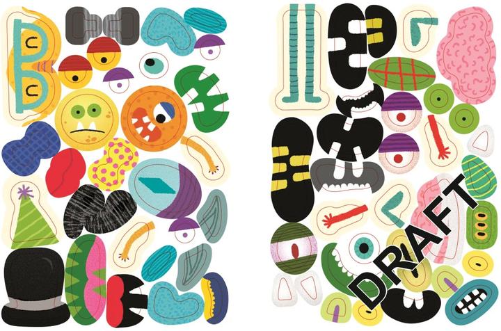 Image du produit Usborne Minis - Livre de création d'autocollants : Visages de monstres