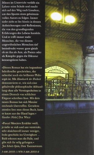 Actual product image Nachtzug nach Lissabon (German, Pascal Mercier, 2004)