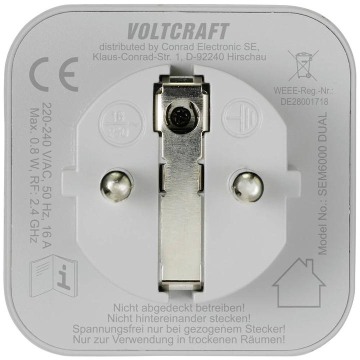 Produktbild Voltcraft SEM6000 DUAL Energiekosten-Messgerät Bluetooth®-Schnittstelle, Datenexport, Datenloggerf