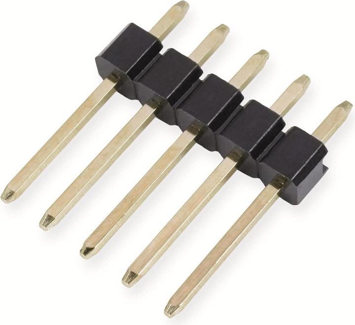 Actual product image Eneroid Male connector, gold-plated, 1x 5-pole, 10 pieces