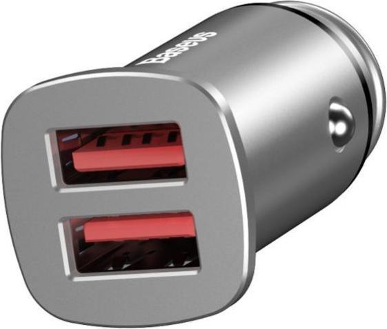 Image du produit Baseus Square metal A+A 30W Dual QC3.0 Quick Car Charger Noir