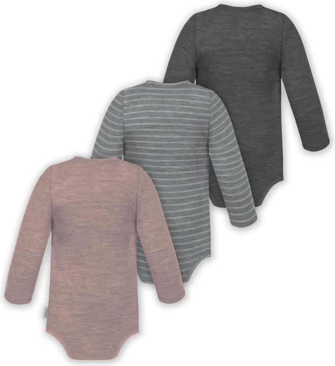Immagine prodotto Normani Confezione da 3 pezzi di body a maniche lunghe in merino per bambino e bambina - 9355 (50)