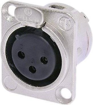 Actual product image Neutrik NC3-FDL-1, XLR chassis connector 3pin