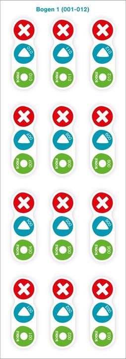 Actual product image Bookii 120 neutral stickers
