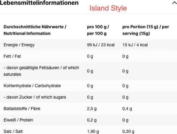 Nährwerte und Zutaten Inlead Classic Sauce (350 g)