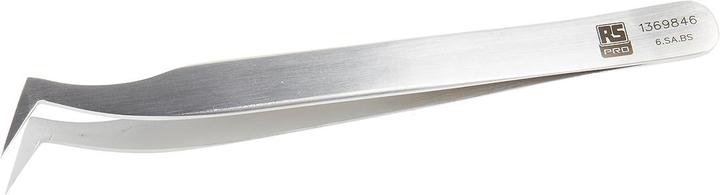 Image du produit Rs Pro Pincette en acier inoxydable Résistante aux acides, Angle de pointe, Plat, 120 mm
